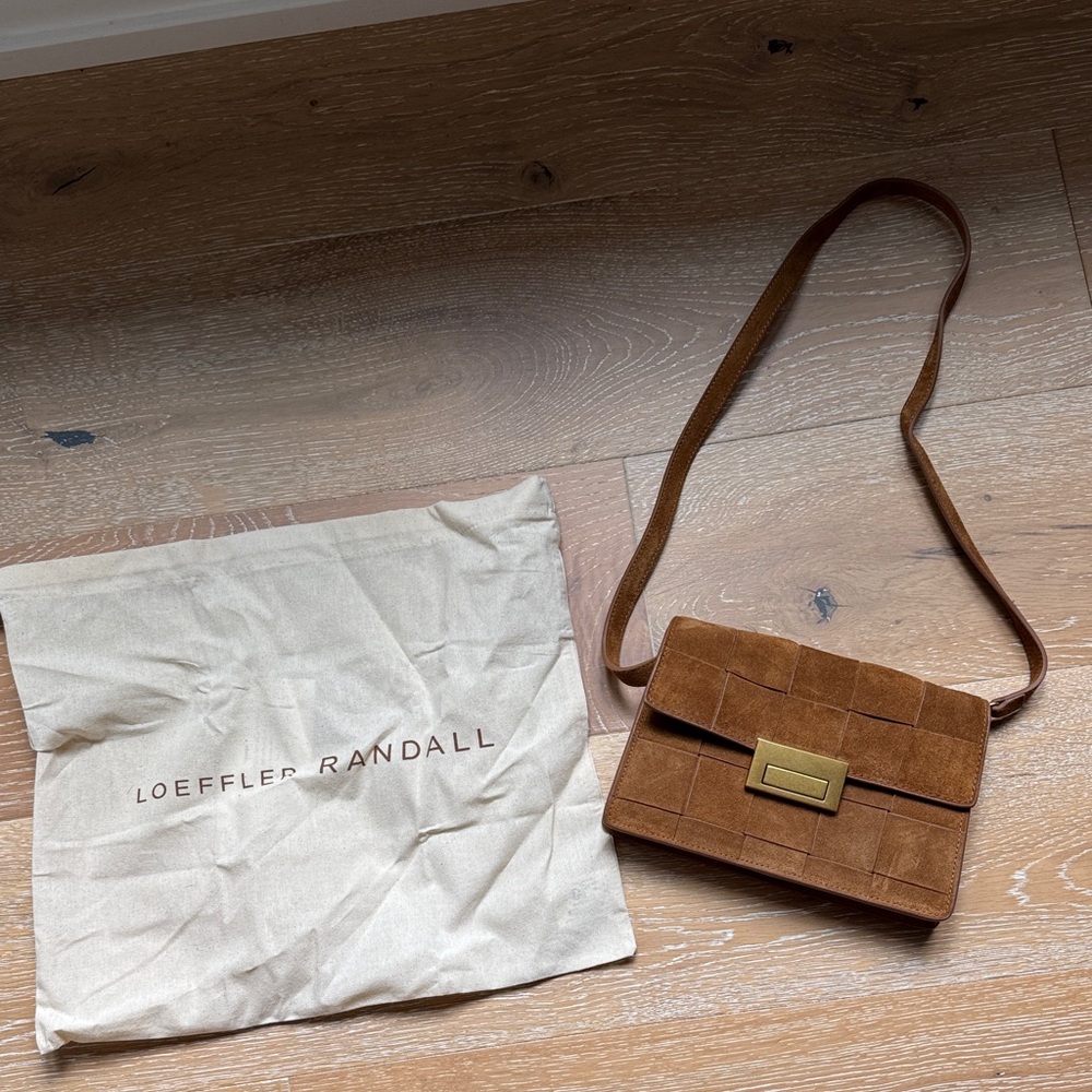 Loeffler Randall Tan Suede Crossbody Bag